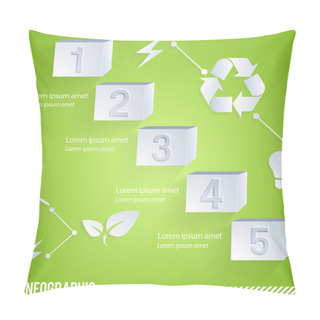 Personality  Eco Infographic Elements. Vector Set Pillow Covers
