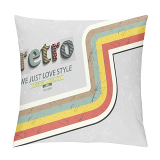 Personality  Retro Background With Stripes And Nice Title Pillow Covers