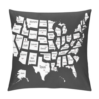 Personality  Usa States Pillow Covers