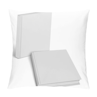 Personality  Closed Book Mockup. Empty Cover.  Pillow Covers