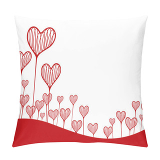 Personality  Vector Background With Hearts Pillow Covers