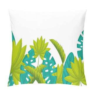 Personality  Exotic Monstera Palm Leaves Tropical Pillow Covers