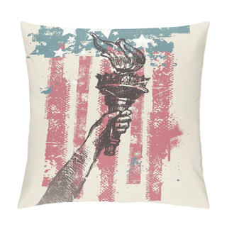 Personality  Abstract USA Patriotic Vector Illustration Pillow Covers
