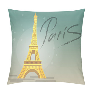 Personality  Paris Eiffel Tower Icon. Pillow Covers
