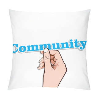 Personality  Community Word In Hand Pillow Covers