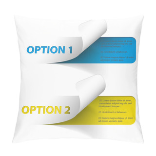 Personality  Set Of Colorful Vector Sample Option Stickers Pillow Covers