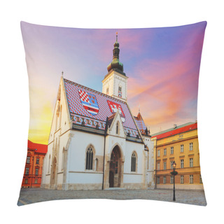 Personality  Zagreb Church - St Mark Pillow Covers