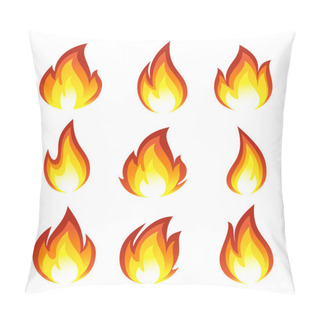 Personality  Collection Of Fire Icons Pillow Covers