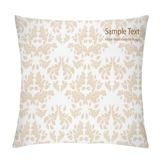 Personality  Seamless White Damask Wallpaper Pillow Covers