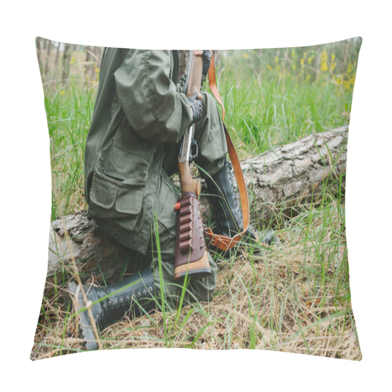 Personality  Woman Hunter In The Woods Pillow Covers