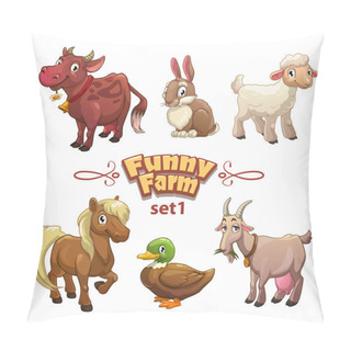 Personality  Funny Farm Illustration Pillow Covers