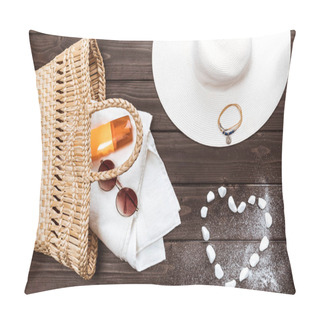 Personality  Summer Beach Accessories On Table  Pillow Covers
