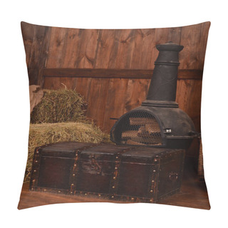 Personality  Hay With A Casket And Firewood Pillow Covers