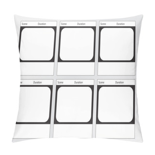 Personality  TV Commercial Frame Storyboard Template X6 Pillow Covers