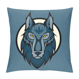Personality  Vector Illustration Of Wolf Head In Front Pillow Covers