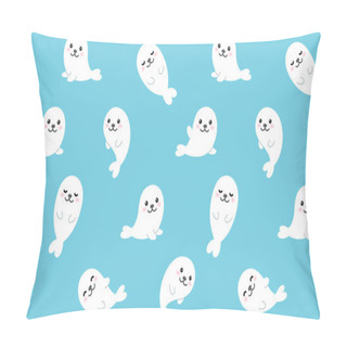 Personality  Cute Baby Seals Seamless Pattern Pillow Covers