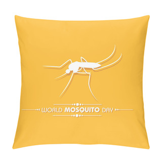 Personality  World Mosquito Day Design With Elegant Background Stock Vector Pillow Covers