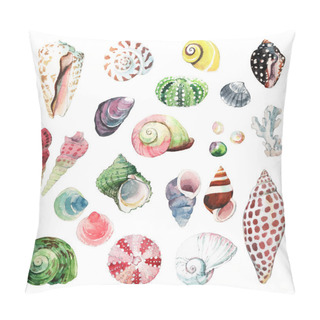 Personality  Watercolour Seashells Pillow Covers