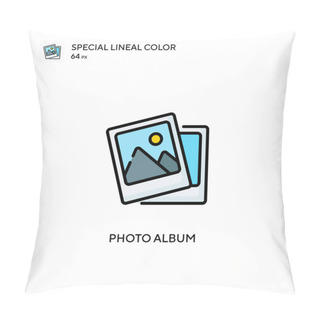 Personality  Photo Album Special Lineal Color Icon. Illustration Symbol Design Template For Web Mobile UI Element. Perfect Color Modern Pictogram On Editable Stroke. Pillow Covers