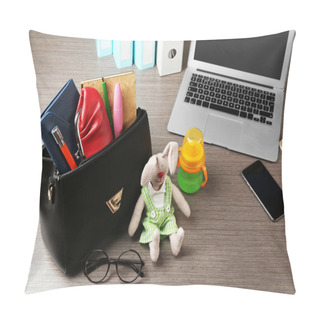 Personality  Handbag Full Of Different Things Pillow Covers