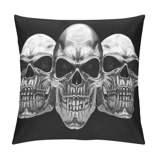 Personality  Tarnished Silver Vampire Skulls Pillow Covers