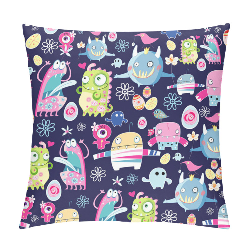 Personality  bright texture of monsters pillow covers