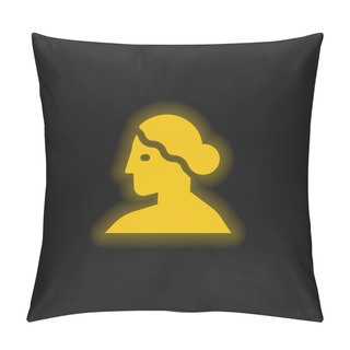 Personality  Aphrodite Yellow Glowing Neon Icon Pillow Covers