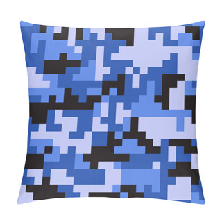 Personality  Pattern With Blue Camouflage Pillow Covers