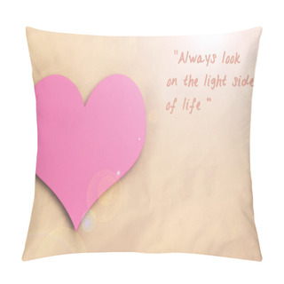 Personality  Pink Heart And Motivating Quote Pillow Covers