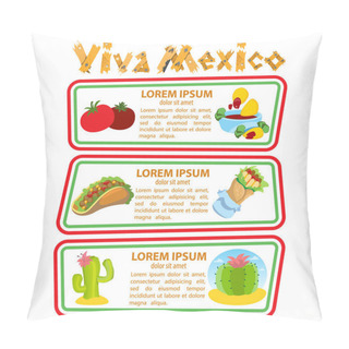 Personality  Banners On Mexican Theme Pillow Covers