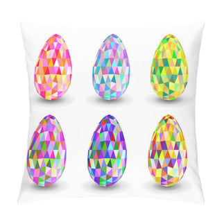 Personality  Set Of Crystal Colorful  Easter Eggs.  Pillow Covers
