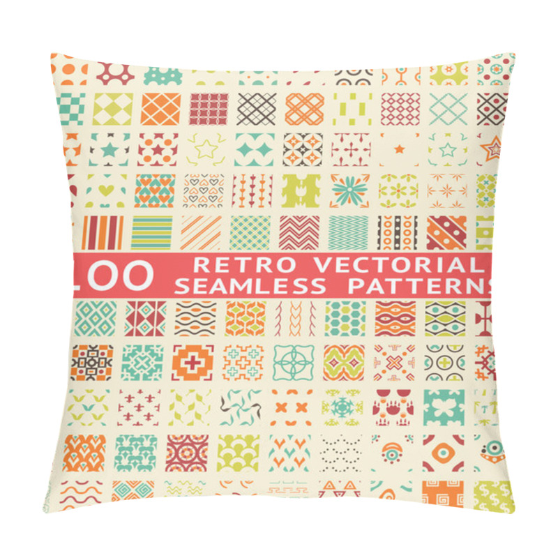 Personality  Retro Different Vector Seamless Patterns (with Swatch). Pillow Covers