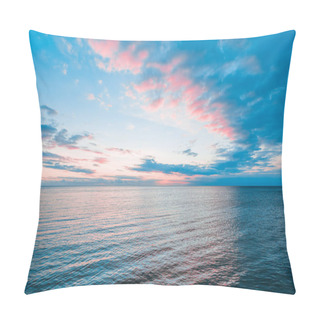 Personality  Smooth Water Surface In Orange Sunset  Colors Pillow Covers