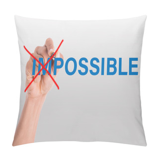 Personality  Writing Cross Word Impossible To Possible  Pillow Covers