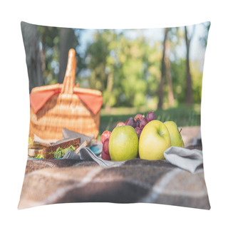 Personality  Picnic Basket And Fruits  Pillow Covers
