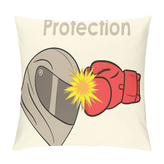 Personality  Protection Of A Helmet Pillow Covers