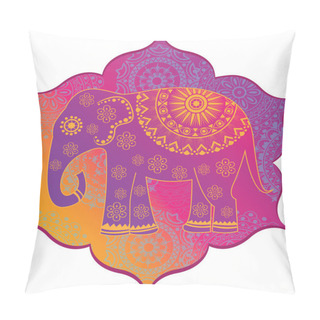 Personality  Indian Elephant With Texture Pillow Covers