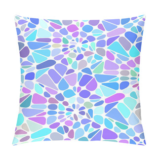 Personality  Vector Background With A Blue Broken Stained Glass.  Broken Window Pillow Covers