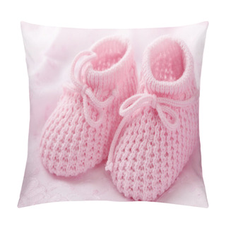 Personality  Pink Baby Booties Pillow Covers