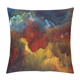 Personality  Forces In Nature 4K Series. Abstract Design Made Of Surreal Colors And Digital Painting On The Subject Of Fiction, Dreams And Imagination Pillow Covers