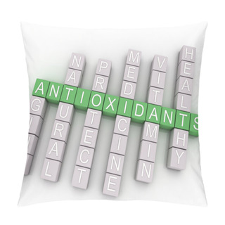 Personality  3d Image Antioxidants Issues Concept Word Cloud Background Pillow Covers