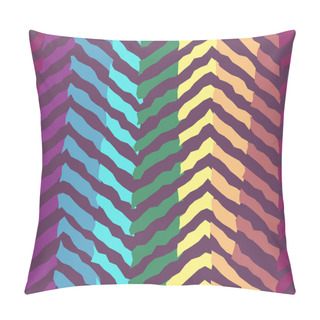 Personality  Abstract Contrast Rainbow Forest Seamless Pattern Pillow Covers