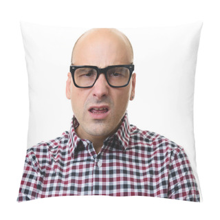 Personality  Portrait Of Disgusted Man Pillow Covers