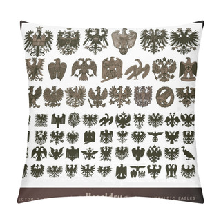 Personality  Heraldic Vector Eagles Set Pillow Covers