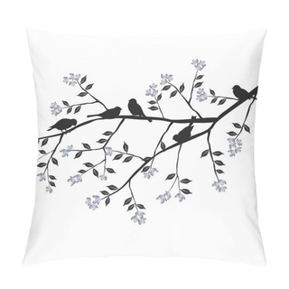 Personality  Birds On The Branch During The Summer Day Pillow Covers