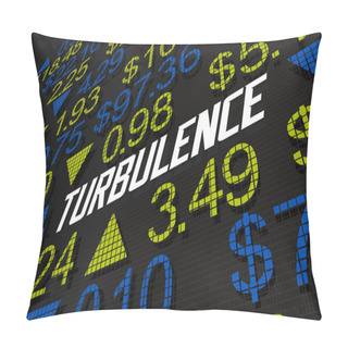 Personality  Turbulence Stock Market Ups Downs Economic Volatility 3d Illustration Pillow Covers
