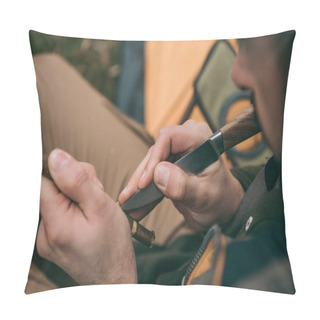 Personality  Man Sharpening Branch Pillow Covers