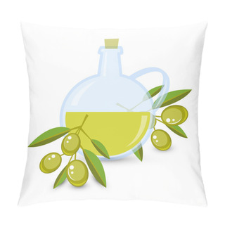 Personality  Icon Of Vector Olive Oil Pillow Covers