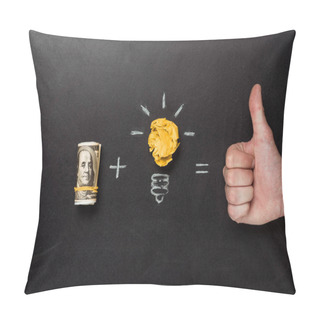 Personality  Light Bulb Symbol And Thumb Up Pillow Covers