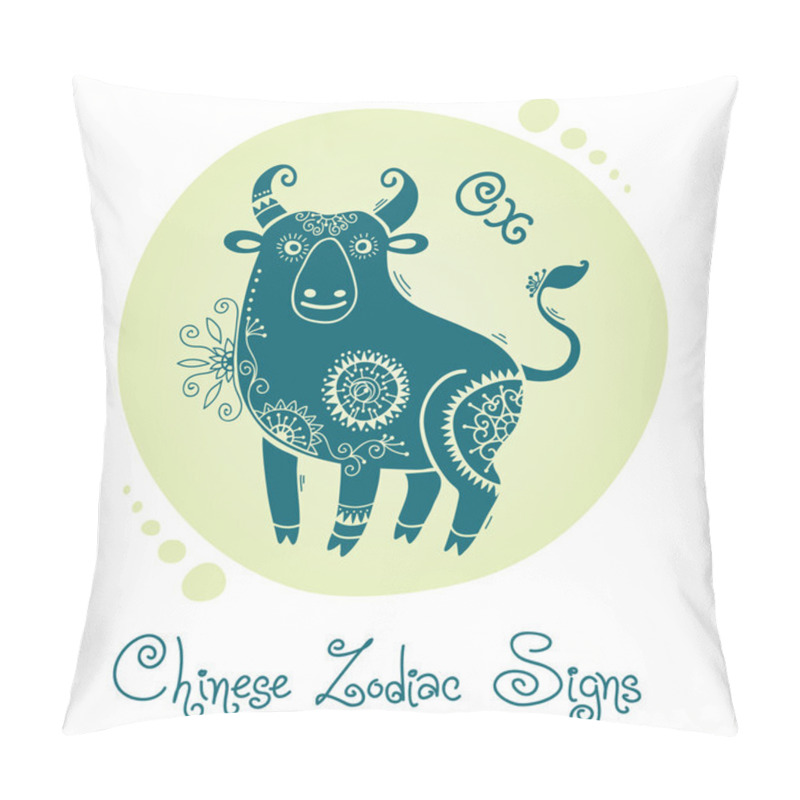 Personality  Ox. Chinese Zodiac Sign pillow covers
